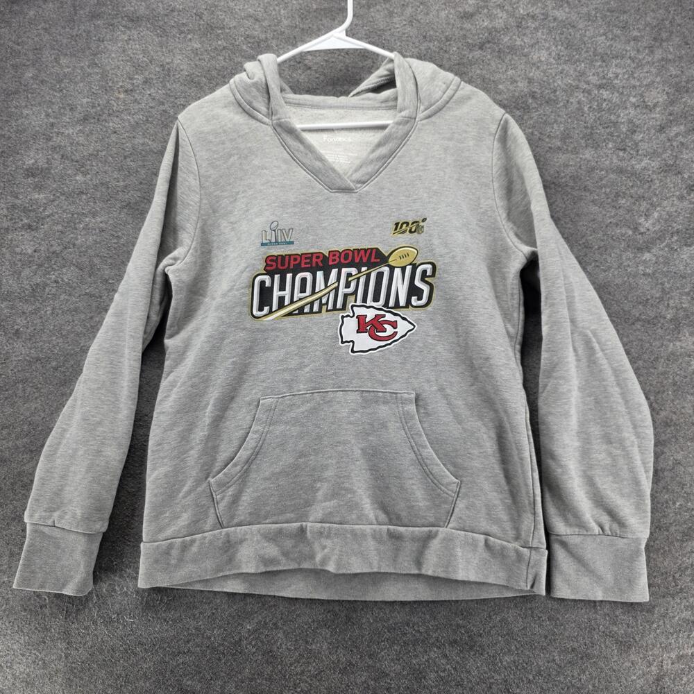 Kansas City Chiefs Hoodie Womens Large NFL Football Super Bowl LIV Champions